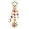 Kimonce Sun and Moon Keychain Colorful Star Beads Gemstone Charm, Y2K Aesthetic Purse Charm for Women,Men, Handbag & Backpack Decoration
